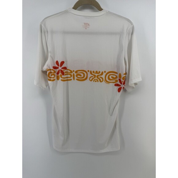 Patagonia Capilene Men's M Shirt Short Sleeve BaseLayer USA MADE orange design - Picture 3 of 5